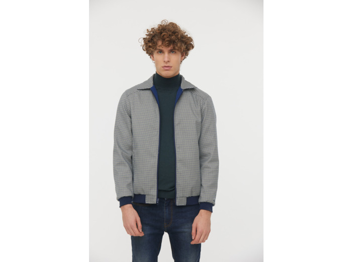 Blouson reversible uni/ carreaux Sherlock Holmes