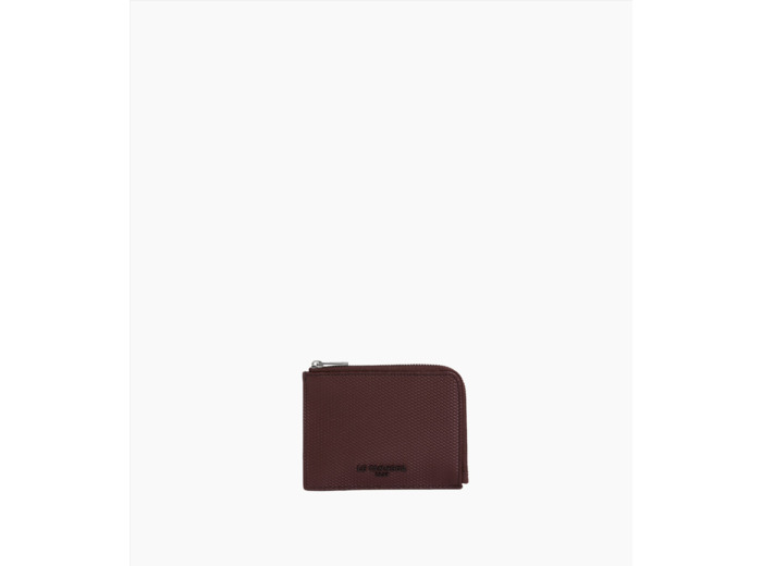 Porte cartes moyen zippé Emile en cuir monogramme