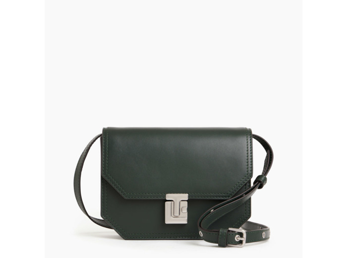 Petit sac bandoulière Rose en cuir lisse