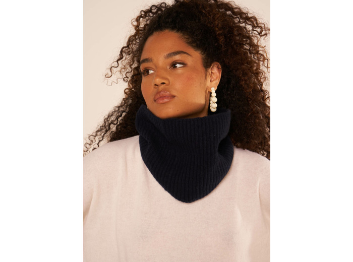 Tour de cou à cotes en cachemire
