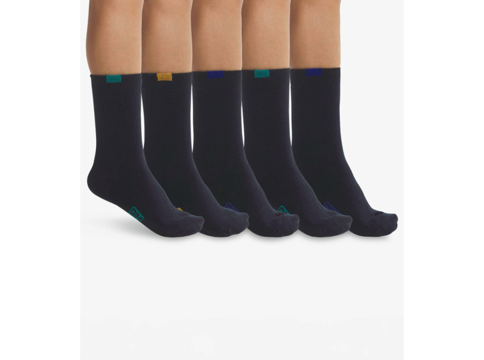 Lot de 5 paires de chaussettes enfant en coton Bleu Marine Écodim