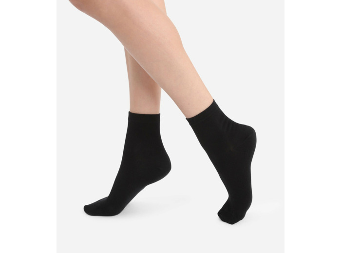 Lot de 2 paires de socquettes noires Femme