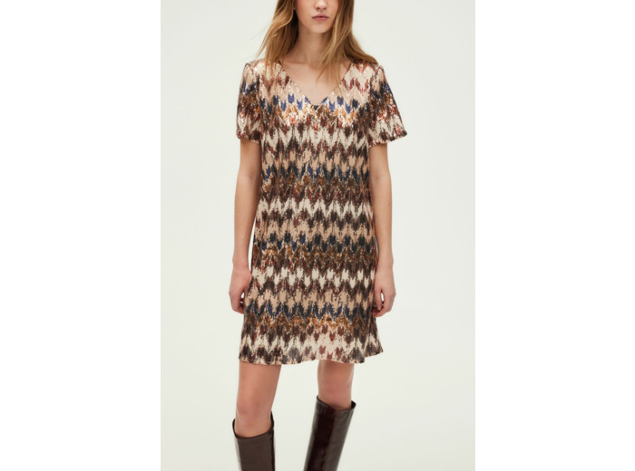 Robe courte à sequins - PRIMEROSE