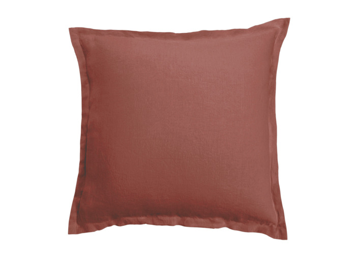 TAIE D'OREILLER | Lin Lavé Lina - Terracotta