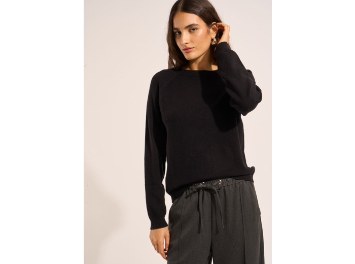Pull col rond avec manches longues