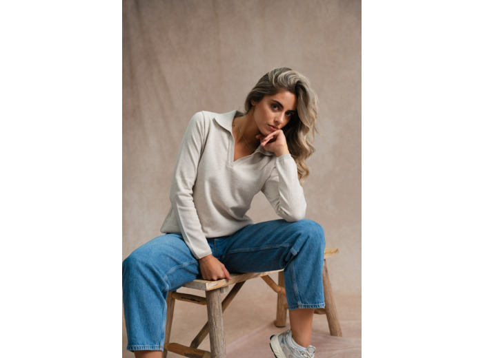Pull femme col V Serena