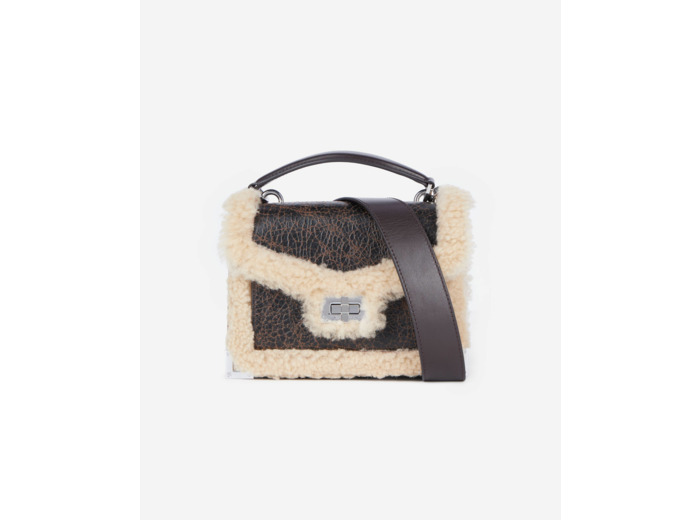 Sac emily small en cuir marron brown