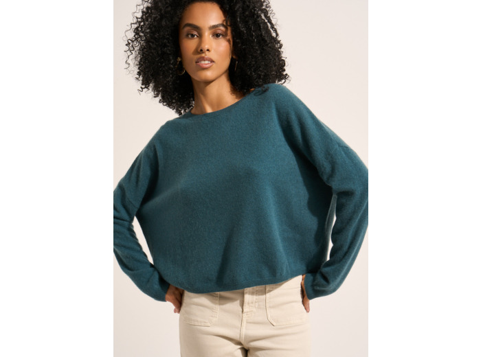 Pull col bateau 100% cachemire
