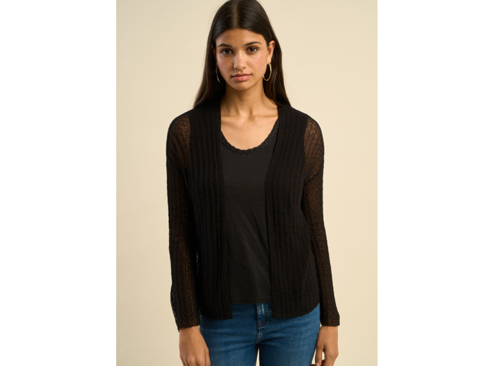 Gilet maille ajourée