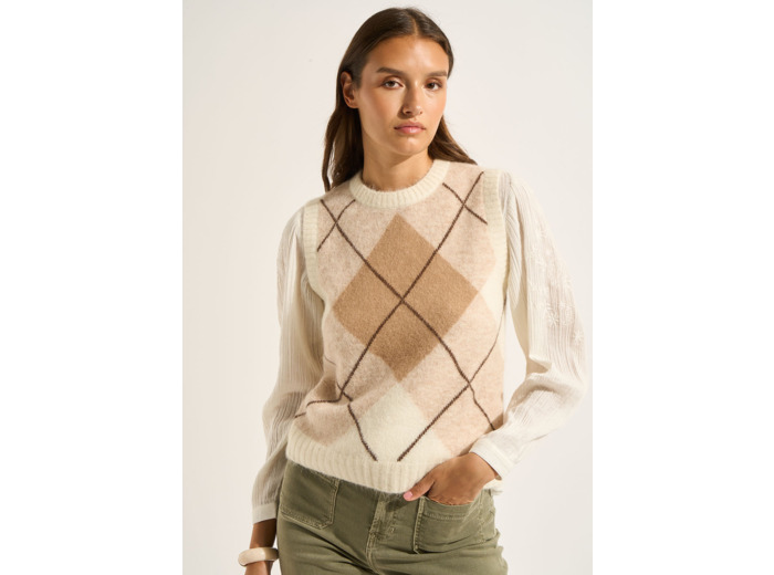 Pull sans manches motif