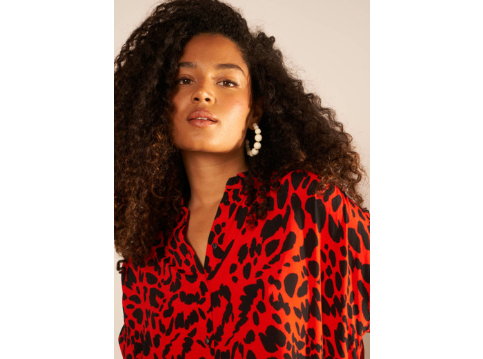 Chemise oversize à manches courtes