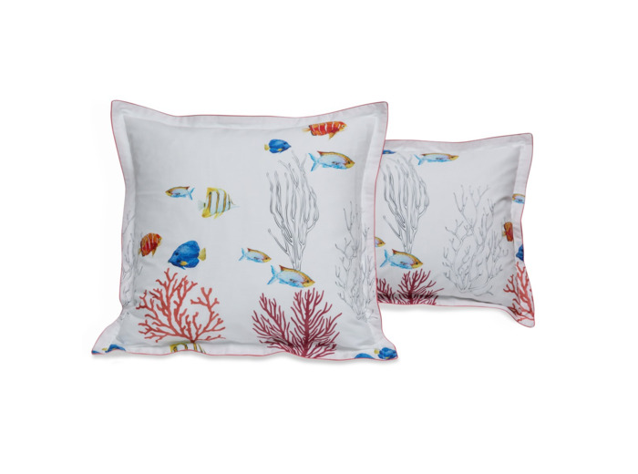 Taie d'oreiller Corail| Linge de Lit | Tradition des Vosges
