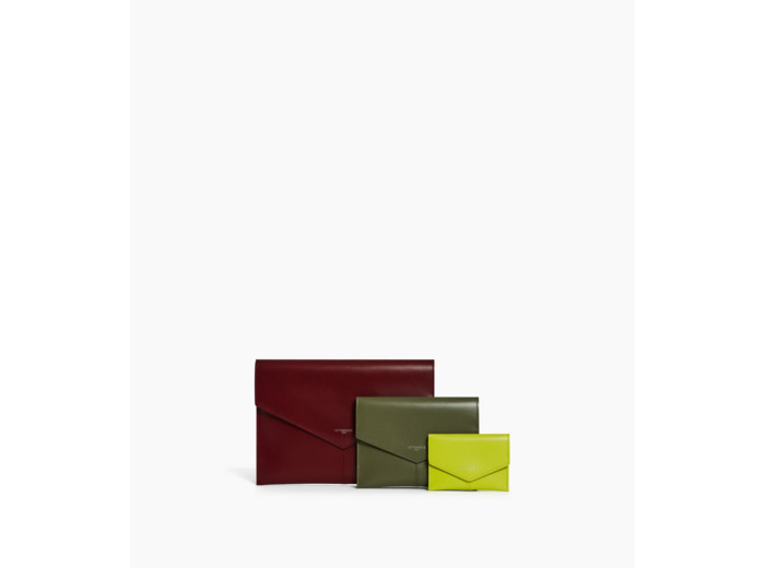 Trio de pochettes Charlotte en cuir lisse