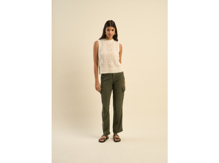 Pantalon cargo coupe droite