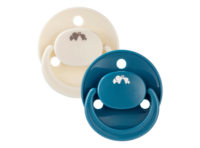 Lot 2 sucettes reversible 6 mois et plus Bleu
