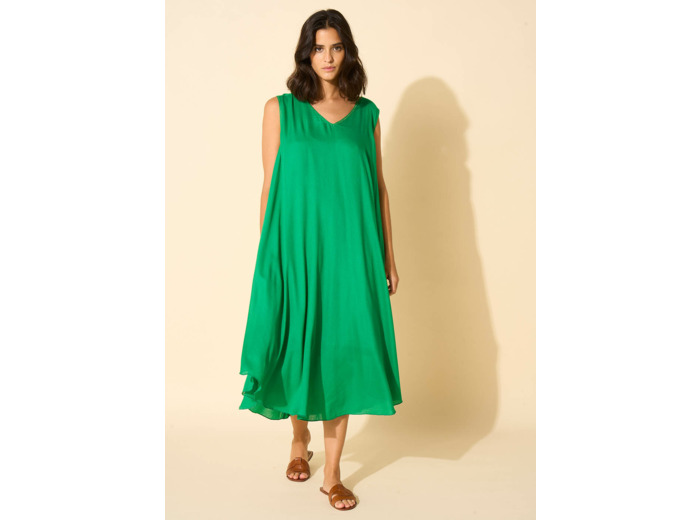 Robe midi à col V