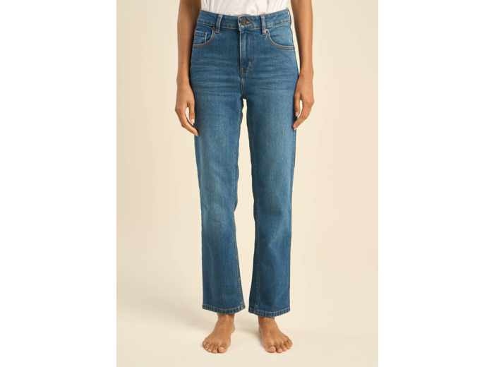 Jean taille haute cinq poches