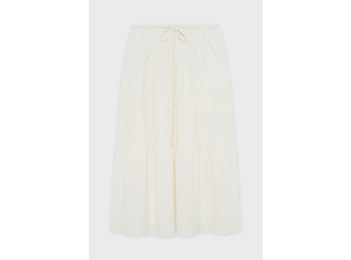 Jupe longue en dentelle et c½urs - VASSIA