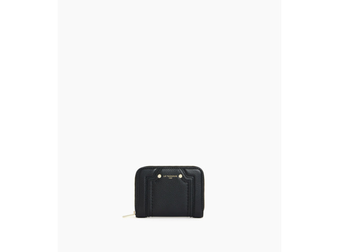 Porte cartes zippé Ella en cuir grainé