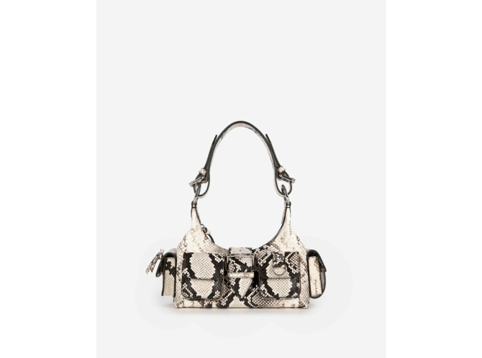 Sac amelia small en cuir black white
