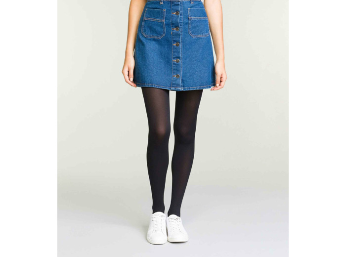 Collant noir Diam's Jambes Fuselées ultra-opaque 70D