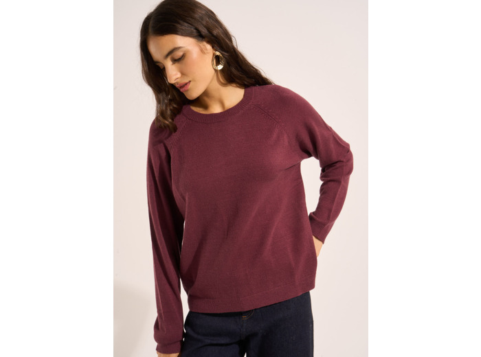 Pull col rond avec manches longues