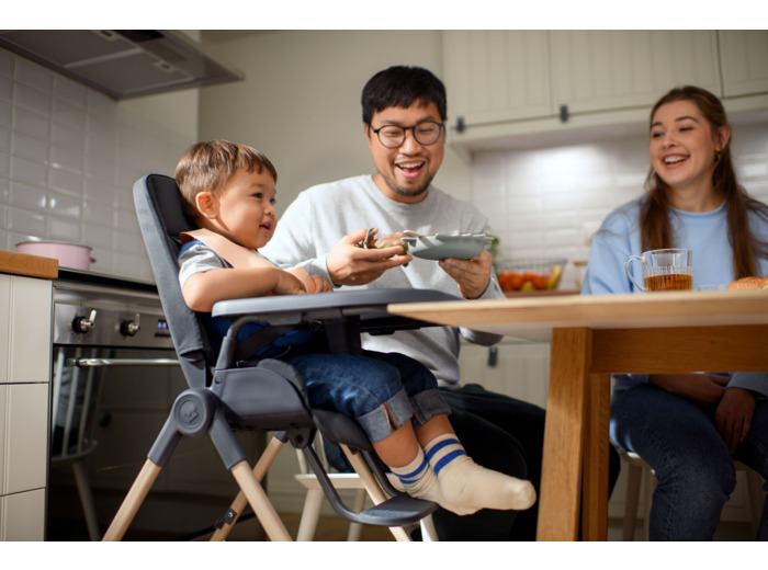 Chaise haute bébé Ava Gris