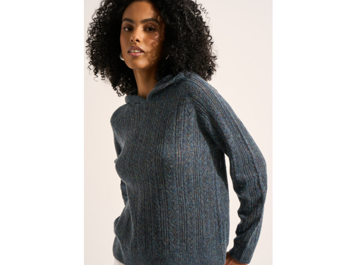 Pull ample à capuche