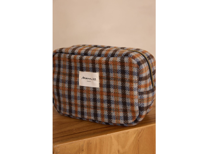 Pochette de toilette motif tartan LIAM