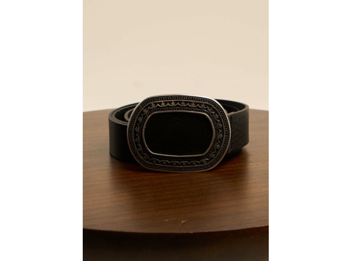 Ceinture en cuir boucle fantaisie