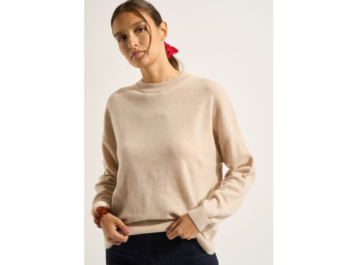 Pull col rond 100% cachemire