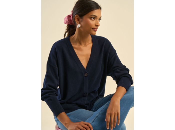 Cardigan à col en V 100% cachemire