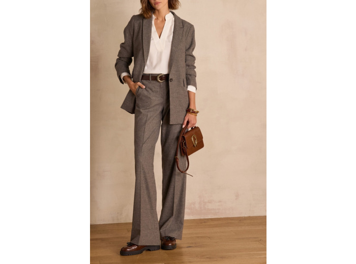 Pantalon FERGUSON en laine à rayures