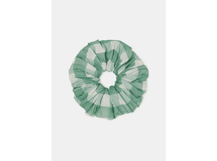 Chouchou vert en vichy