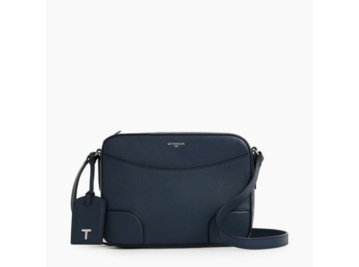 Sac bandoulière moyen modèle Romy en cuir grain croisé