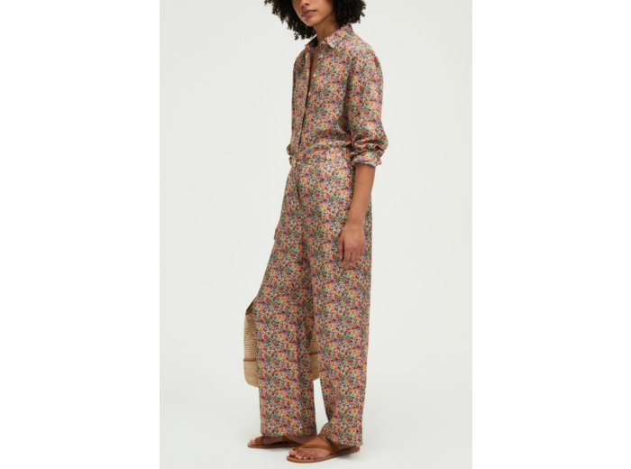 Pantalon large à petites fleurs colorées - LATISHA