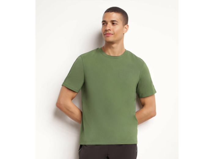 T-shirt de sport homme thermorégulateur en jersey Kaki Dim Move