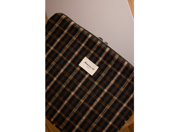 Pochette ordinateur motif tartan LIAM