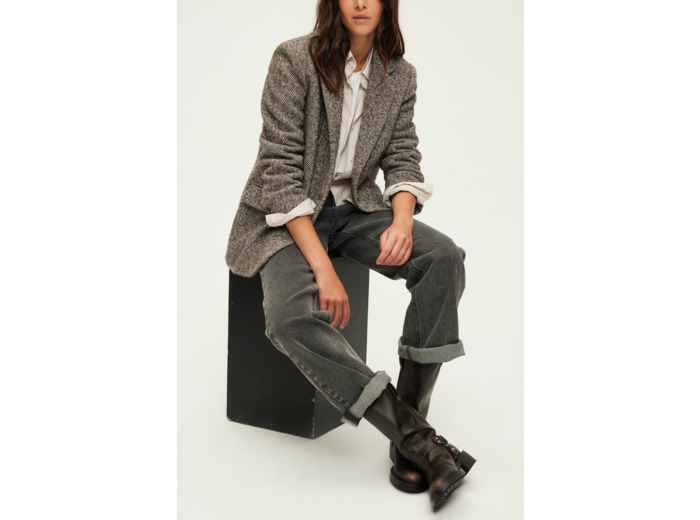 Blazer à rayures obliques - MAZARINE