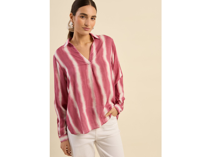 Top fluide à rayures tie and dye