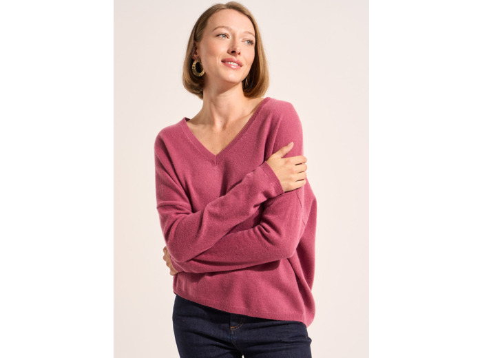 Pull en 100% cachemire à Col V