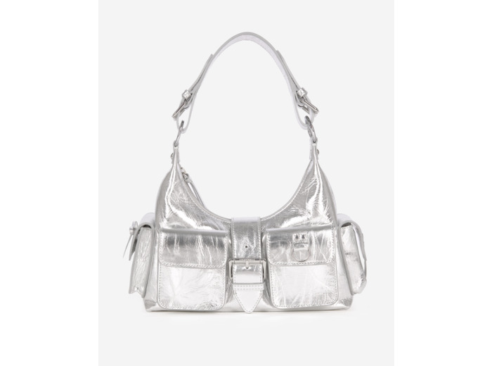 Sac amelia en cuir silver