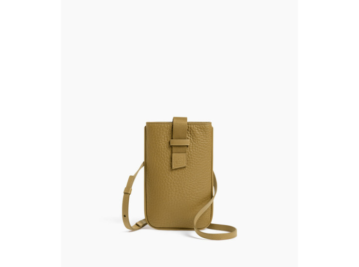 Etui téléphone Noah en cuir grain buffle et cuir lisse