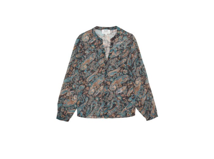 Blouse imprimée boutonnée