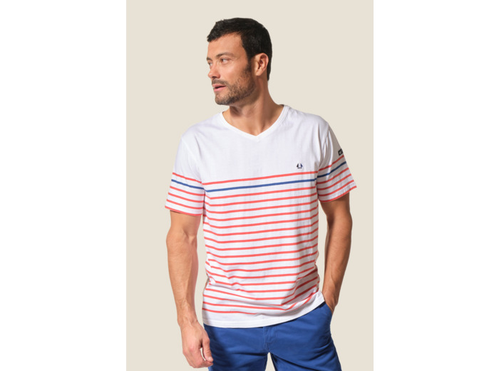 Tee-shirt col V manches courtes Halbus