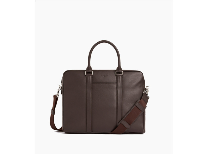 Porte documents 15" Charles en cuir grainé moyen modèle