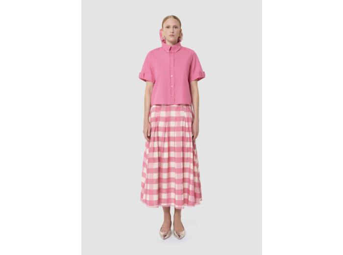 Chemise Charles rose en popeline