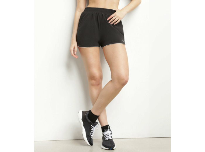 Short de sport femme en viscose noire Dim Move