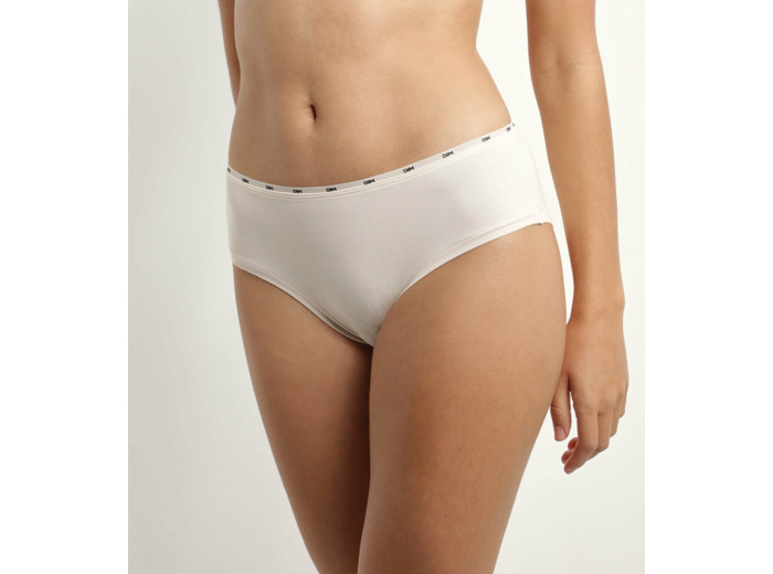Slip femme en coton modal Beige à fine ceinture Dim Icons Essentiel