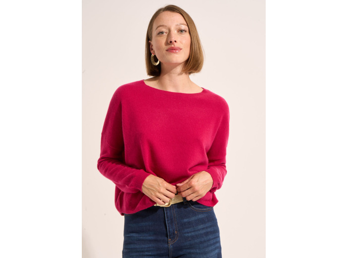 Pull col bateau 100% cachemire